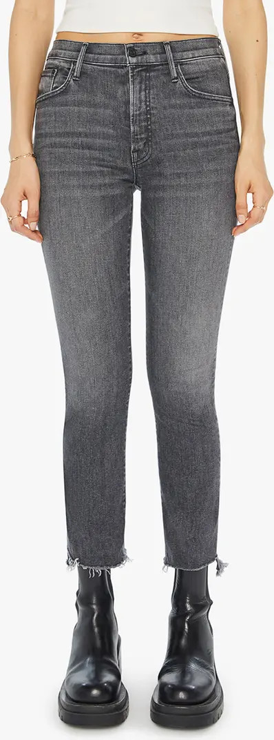 MOTHER The Insider High Waist Frayed Step Hem Crop Bootcut Jeans | Nordstrom | Nordstrom