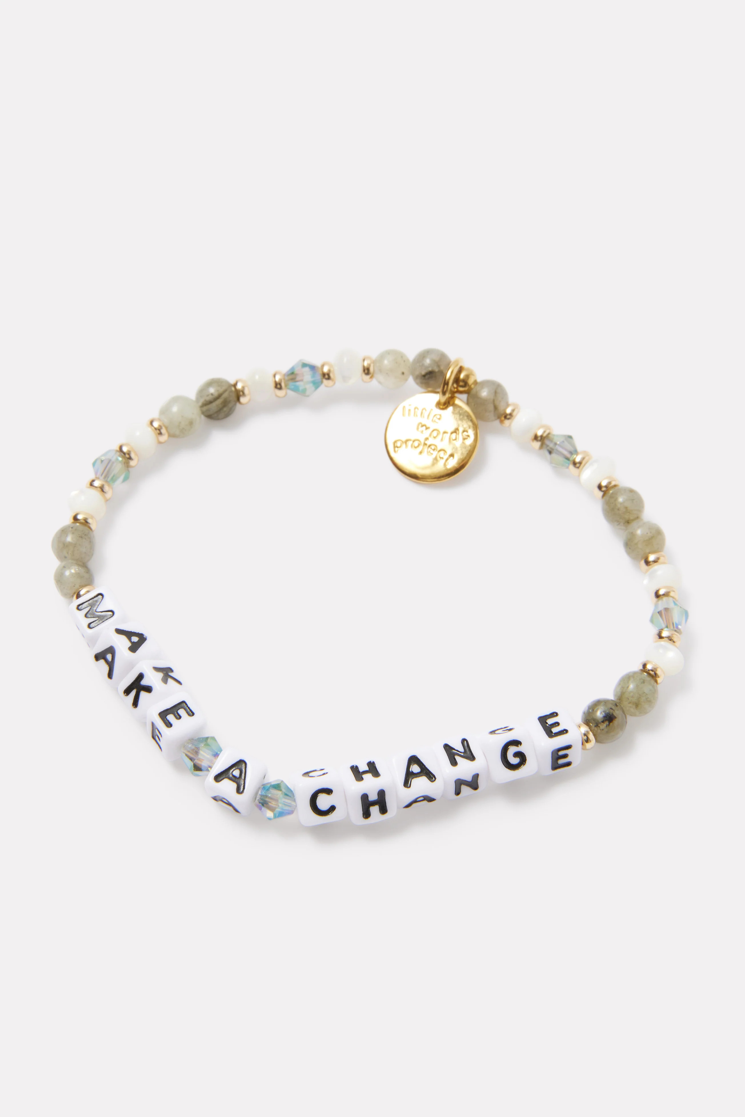 LITTLE WORDS PROJECT Women's Make A Change Bracelet, Size Small/Medium, Green | Evereve