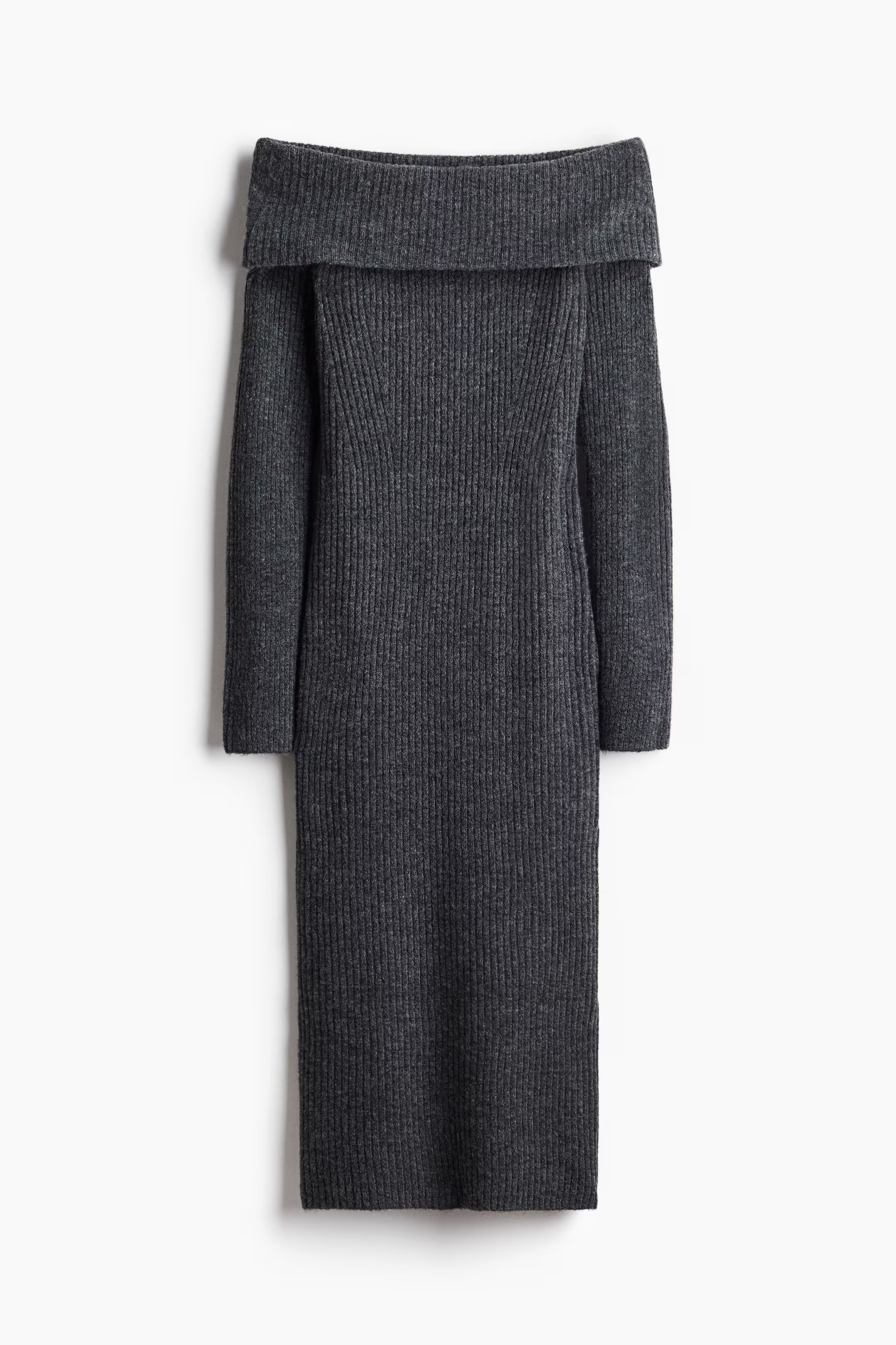 Rib-Knit Off-the-Shoulder Dress | H&M (US + CA)
