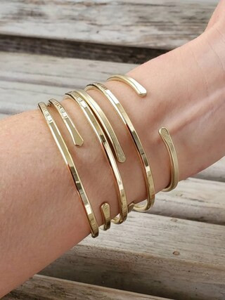 Flat Faced Minimalist Jewelers Brass, Copper, Or Bronze Stacking Bangle Bracelet, Create Your Set Of Polished Bangles | Michaels Stores