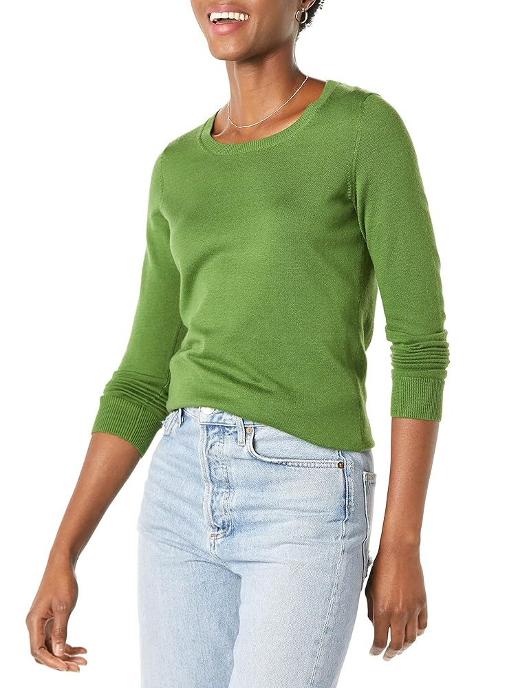 Amazon Essentials Women's Long-Sleeve Lightweight Crewneck Sweater (Available in Plus Size) | Amazon (US)