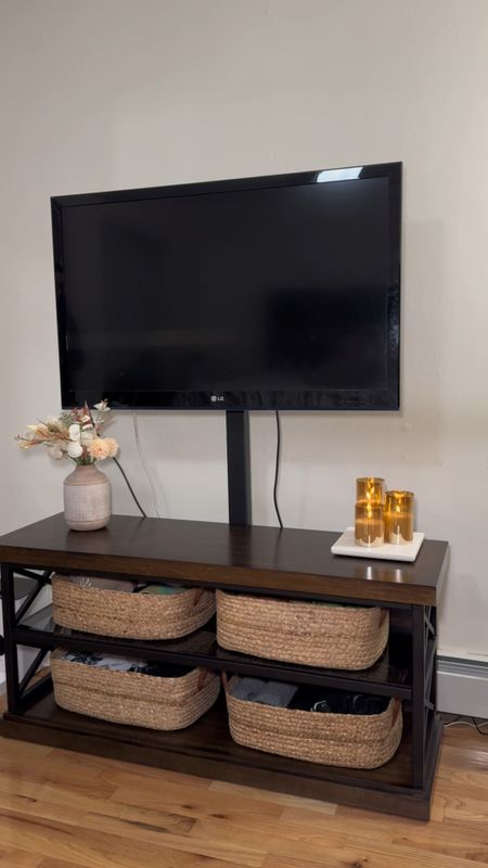 Decorate my tv stand with me— minimal but cute 🌼🕯️📺 // home decor, bedroom decor, bedroom ideas, home, apartment decor, tv stand decor

#LTKhome #LTKfindsunder50 #LTKsalealert