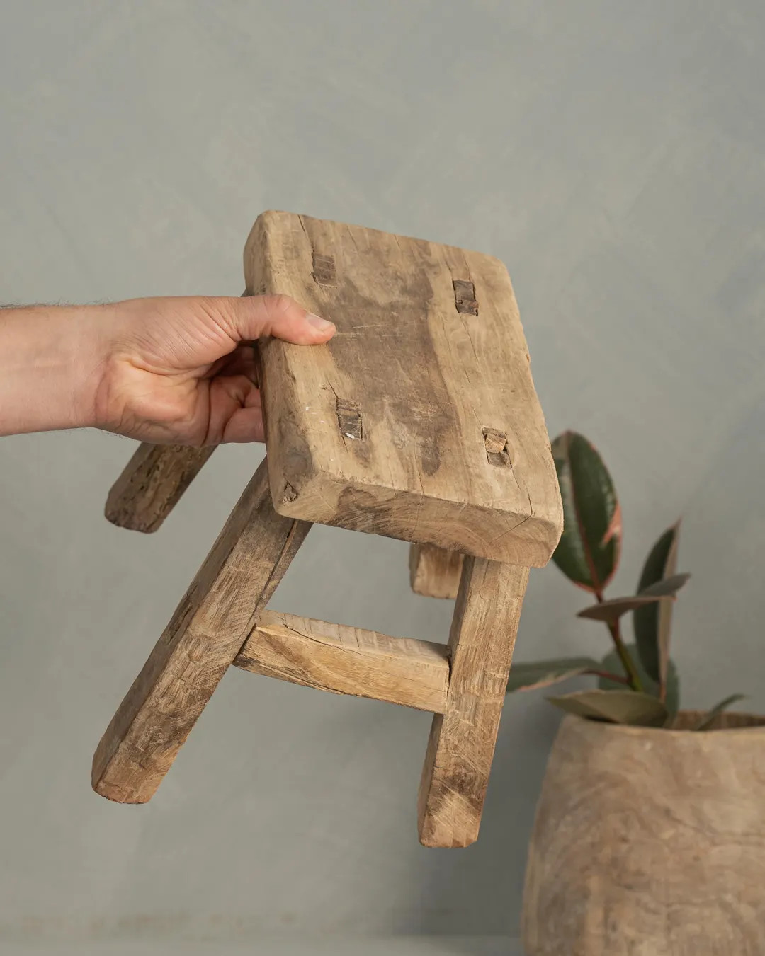 Vintage Elm Small Rustic Stool T3 free Shipping - Etsy | Etsy (US)
