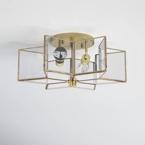 Putnam Glass Semi Flush Mount | Wayfair North America