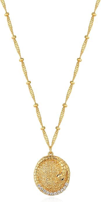 MYEARS Women Pendant Necklace Gold 14K Gold Filled Small Simple Dainty Chain Everyday Jewelry | Amazon (US)