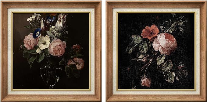 MUDECOR Premium Framed Wall Art Exquisite Floral with Luxurious Illustrations Fine Art Decorative... | Amazon (US)