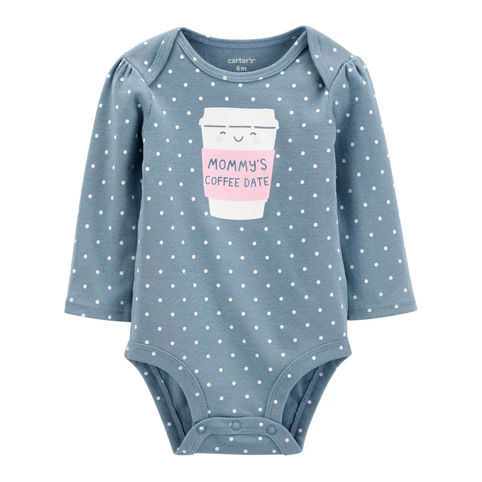 Baby Girl Carter's ""Mommy's Coffee Date"" Bodysuit, Infant Girl's, Size: 24 Months, Med Blue | Kohl's
