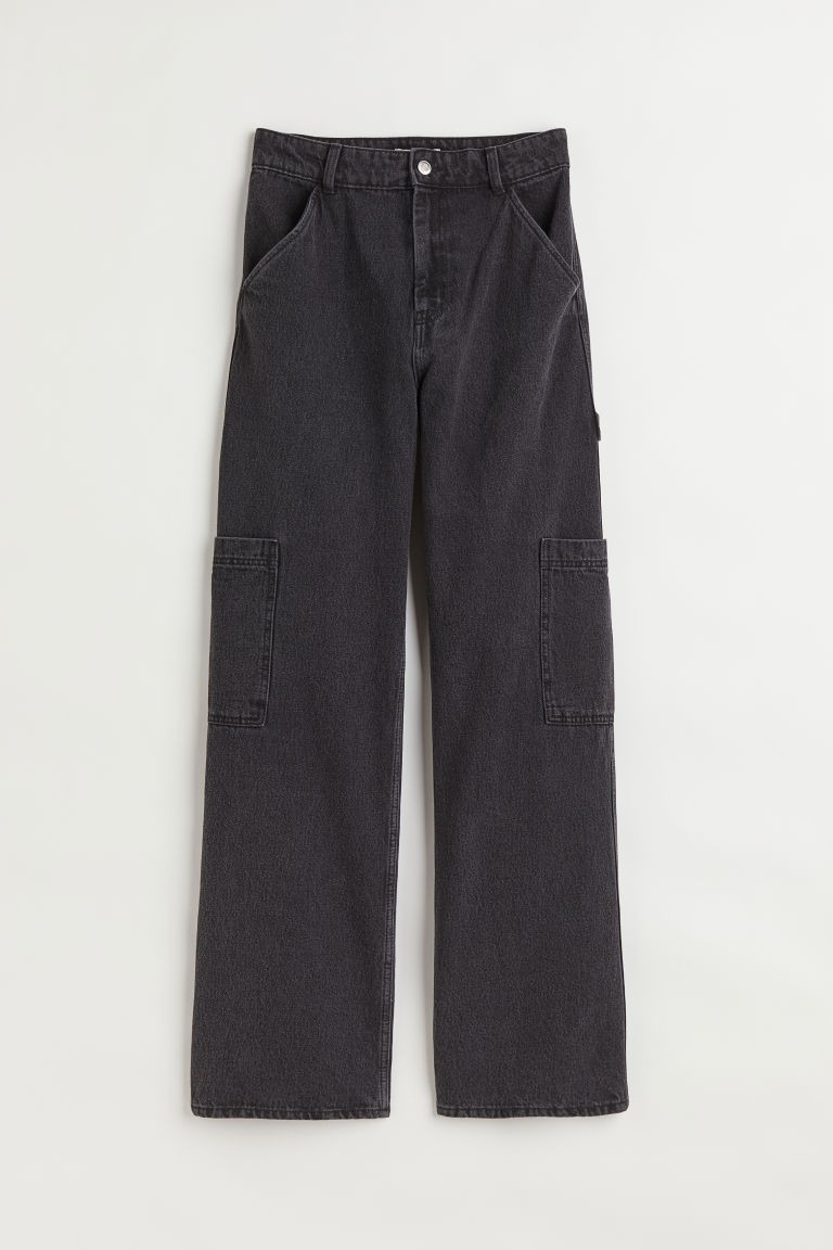 H & M - Wide-leg Cargo Pants - Gray | H&M (US + CA)