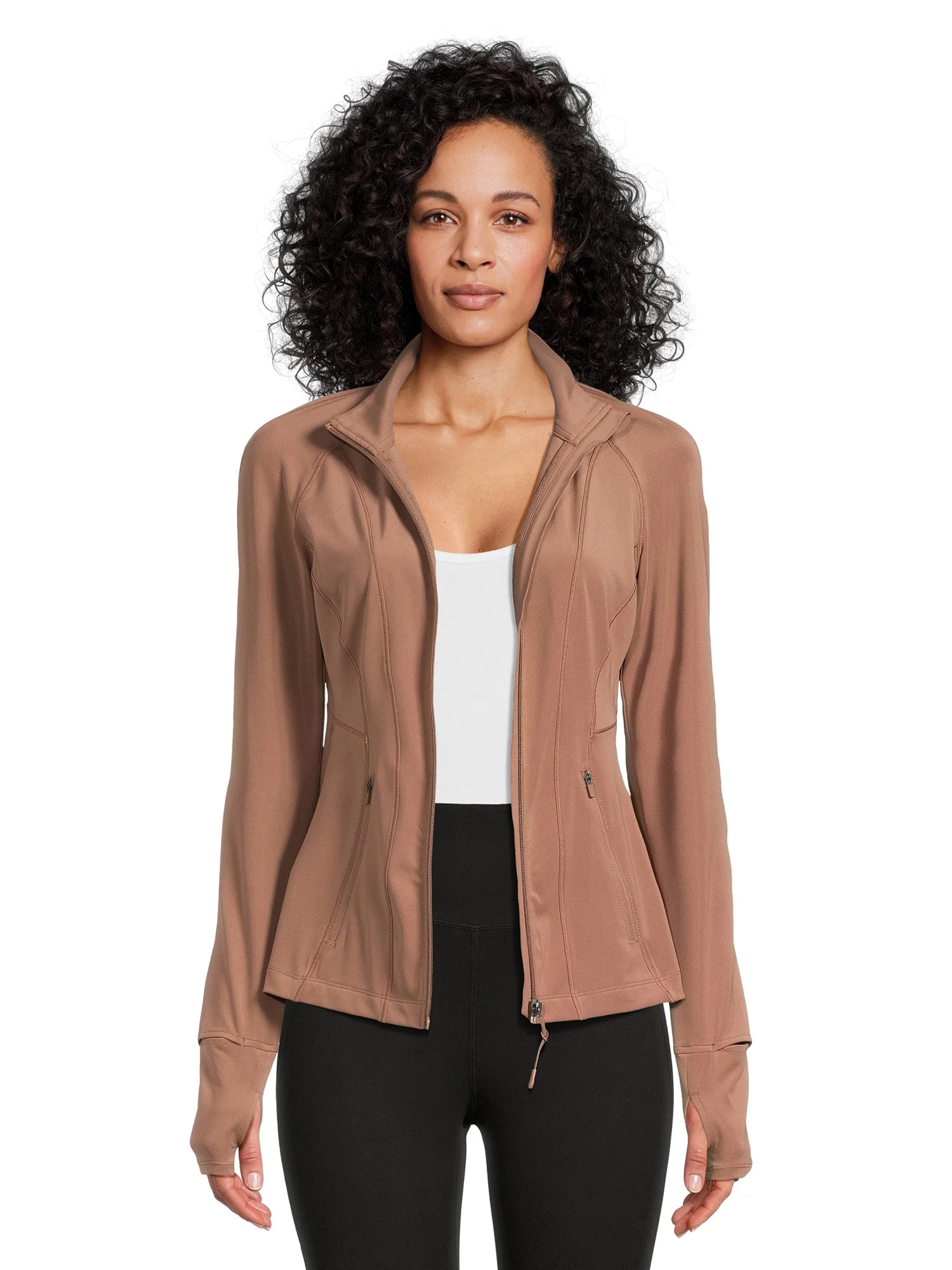 Avia Women's Performance Full Zip Jacket with Thumbholes, Sizes S-3XL | Walmart (US)