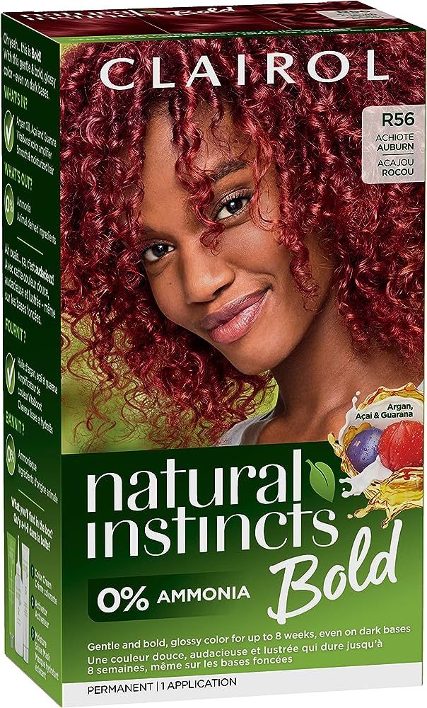 Clairol Natural Instincts Bold Permanent Hair Dye, R56 Achiote Auburn Hair Color, Pack of 1 | Amazon (US)