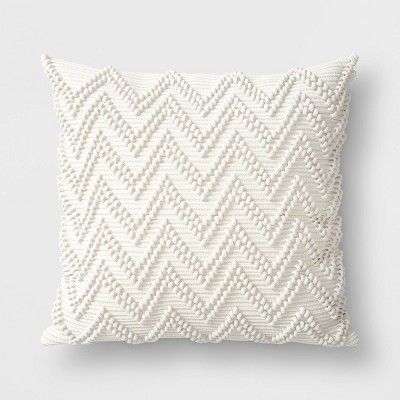 Textured Woven Outdoor Throw Pillow Cream - Threshold™ | Target