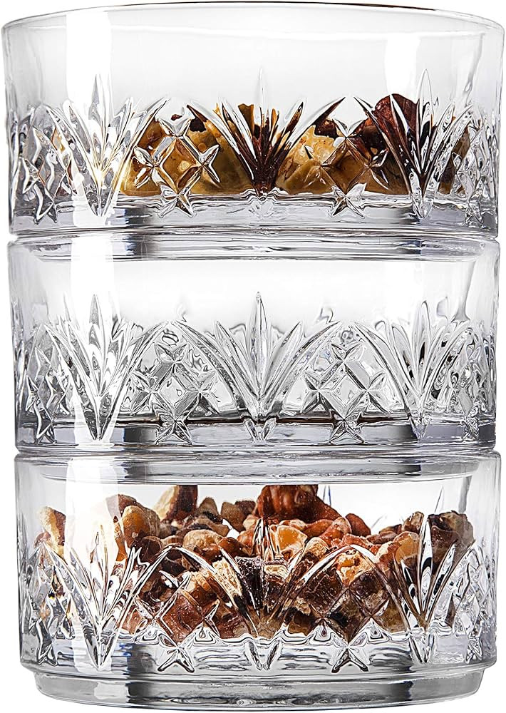 Godinger Snack Bowls, Stackable Nut Bowl Set of 3 - Dublin Collection | Amazon (US)