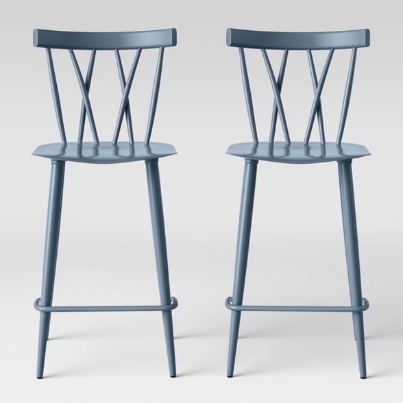 Set of 2 Becket Metal X Back Counter Height Barstool - Project 62™ | Target