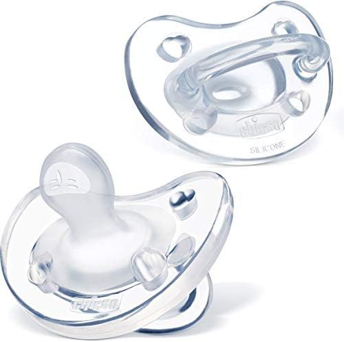 Chicco PhysioForma 100% Soft Silicone One Piece Pacifier for Babies 0-6 Months, Clear, Orthodontic N | Amazon (US)