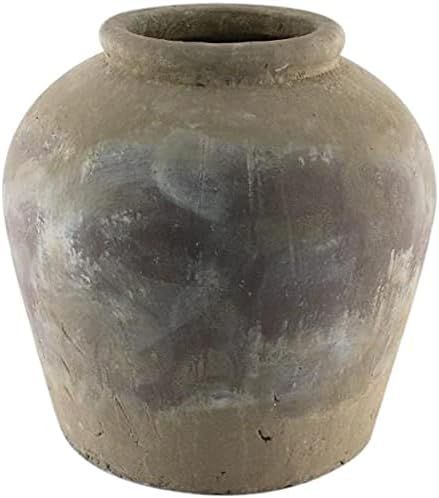 EuroLux Home Jar Vase Oyster Gray Terracotta Ceramic | Amazon (US)