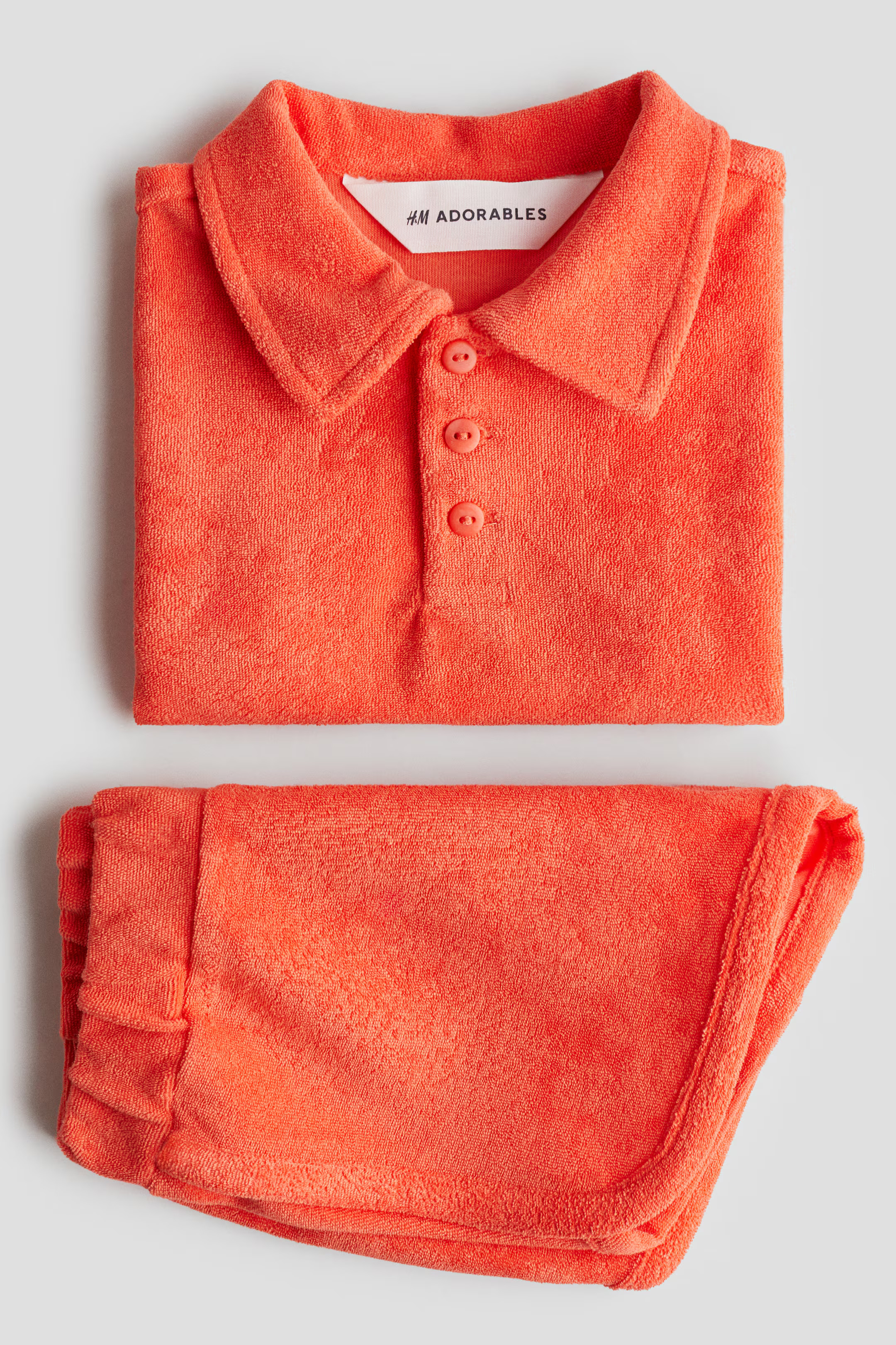 - 2-Piece Terry Set - Bright red - Kids | H&M US | H&M (US + CA)