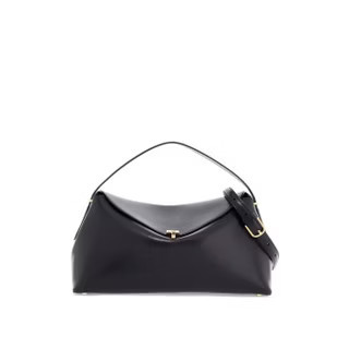 TOTEME t-lock black leather bag with rigid handle and adjustable shoulder strap - Woman | Residen... | Residenza725 US