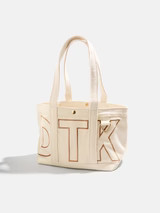 Custom Alpha Tote - Natural Sand | BaubleBar