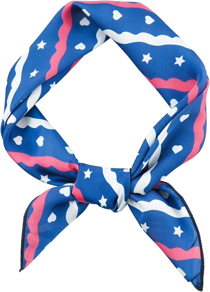 GERINLY Neckerchief Square Scarf Solid Color Accessories for Spring Costume Silk Headband Cosplay... | Amazon (US)