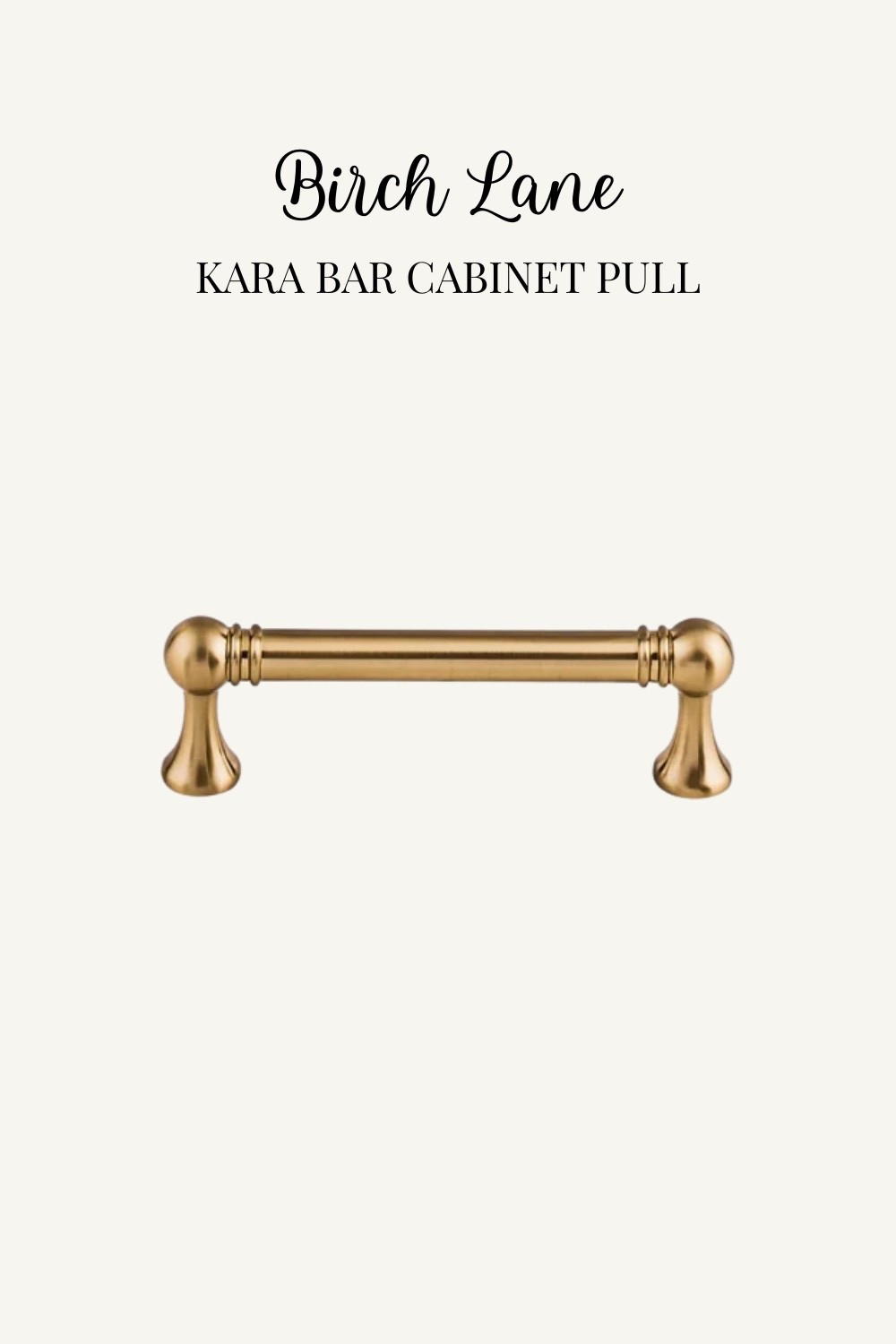 The Kara Bar Cabinet Pull by Birch Lane adds a refined, timeless touch to cabinetry. Its sleek silhouette and elegant detailing offer the perfect balance of style and functionality, bringing a polished, sophisticated finish to kitchens, bathrooms, and built-ins.