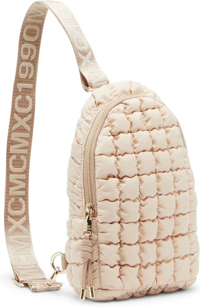 Steve Madden Bterrie Small Puffer Quilted Sling, Beige | Amazon (US)