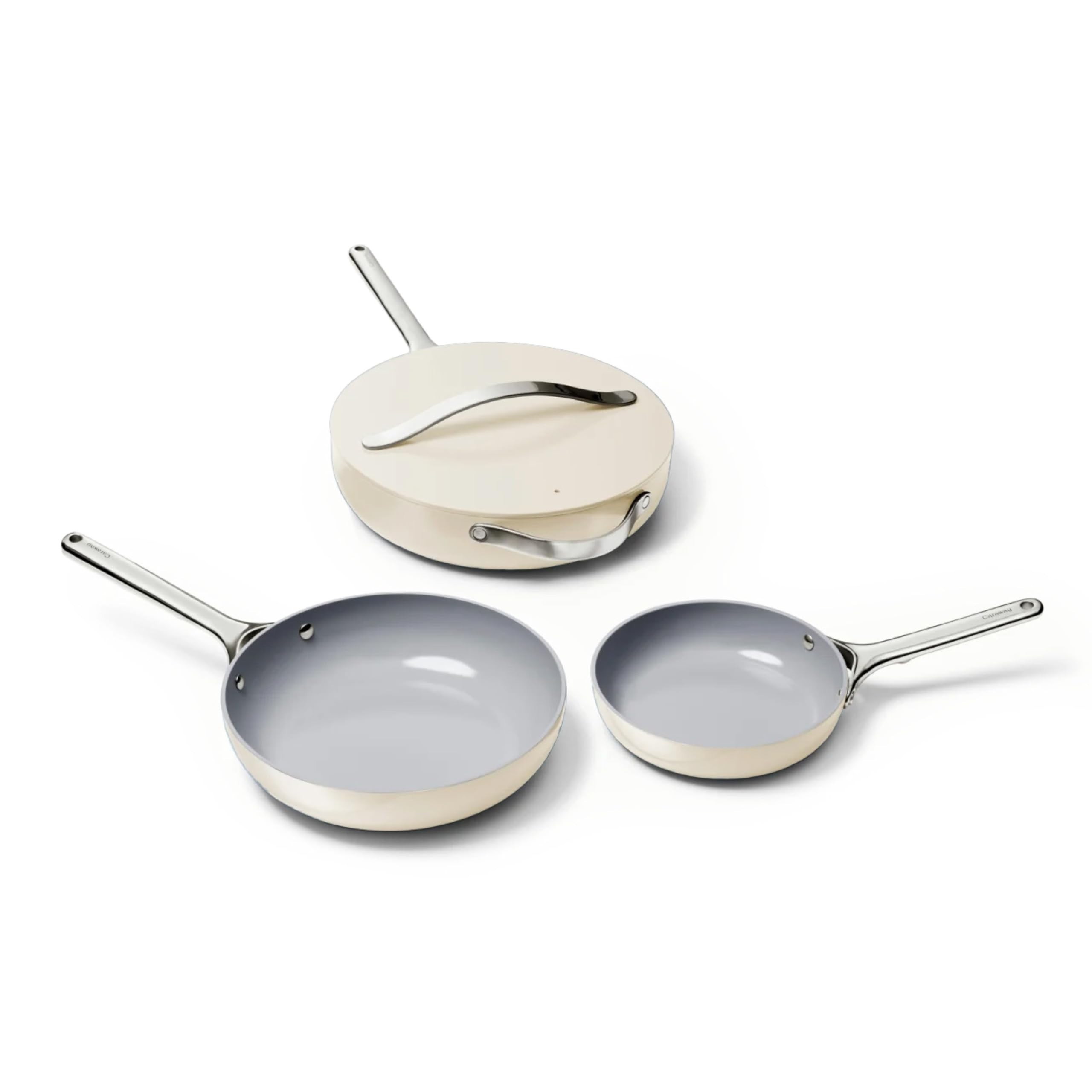 Caraway 4-Piece Fry Pan Set - Non-Stick Frying Pans (10.5” & 8”) & Non-Stick Sauté Pan - Non... | Amazon (US)