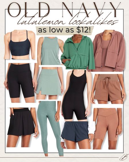 Old Navy Lululemon lookalikes as low as $12!!

#LTKsalealert #LTKfitness #LTKfindsunder50