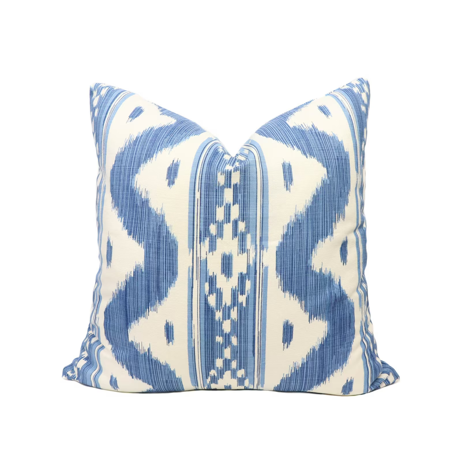 READY TO SHIP Quadrille Bali Hai pillow cover in Blues on Tint 2020-01 // Designer pillow // High... | Etsy (Global)