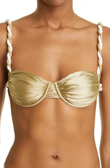 Ropes Satin Bikini TopISA BOULDER | Nordstrom