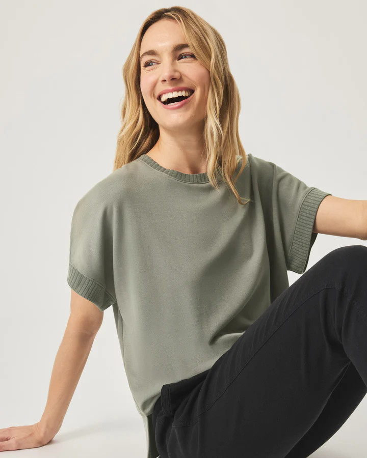 Supersoft Short Sleeve Sweatshirt | Splendid