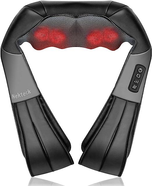 Shiatsu Neck and Back Massager with Soothing Heat, Nekteck Electric Deep Tissue 3D Kneading Massa... | Amazon (US)