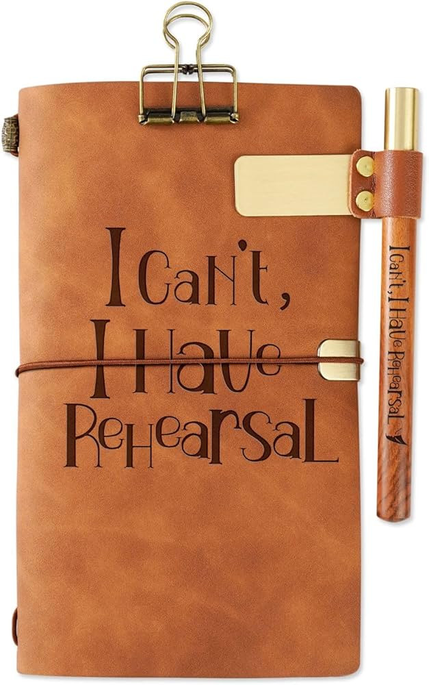 InnoBeta Theater Gifts, Broadway Gifts for Musicians, Actors and Music Teacher Leather Journal No... | Amazon (US)