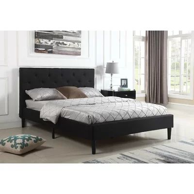Boothby Classics Cloth King Tufted Upholstered Platform Bed Canora Grey Color: Black | Wayfair North America