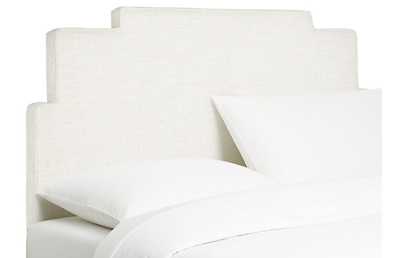 Paxton Headboard, Talc Linen | One Kings Lane