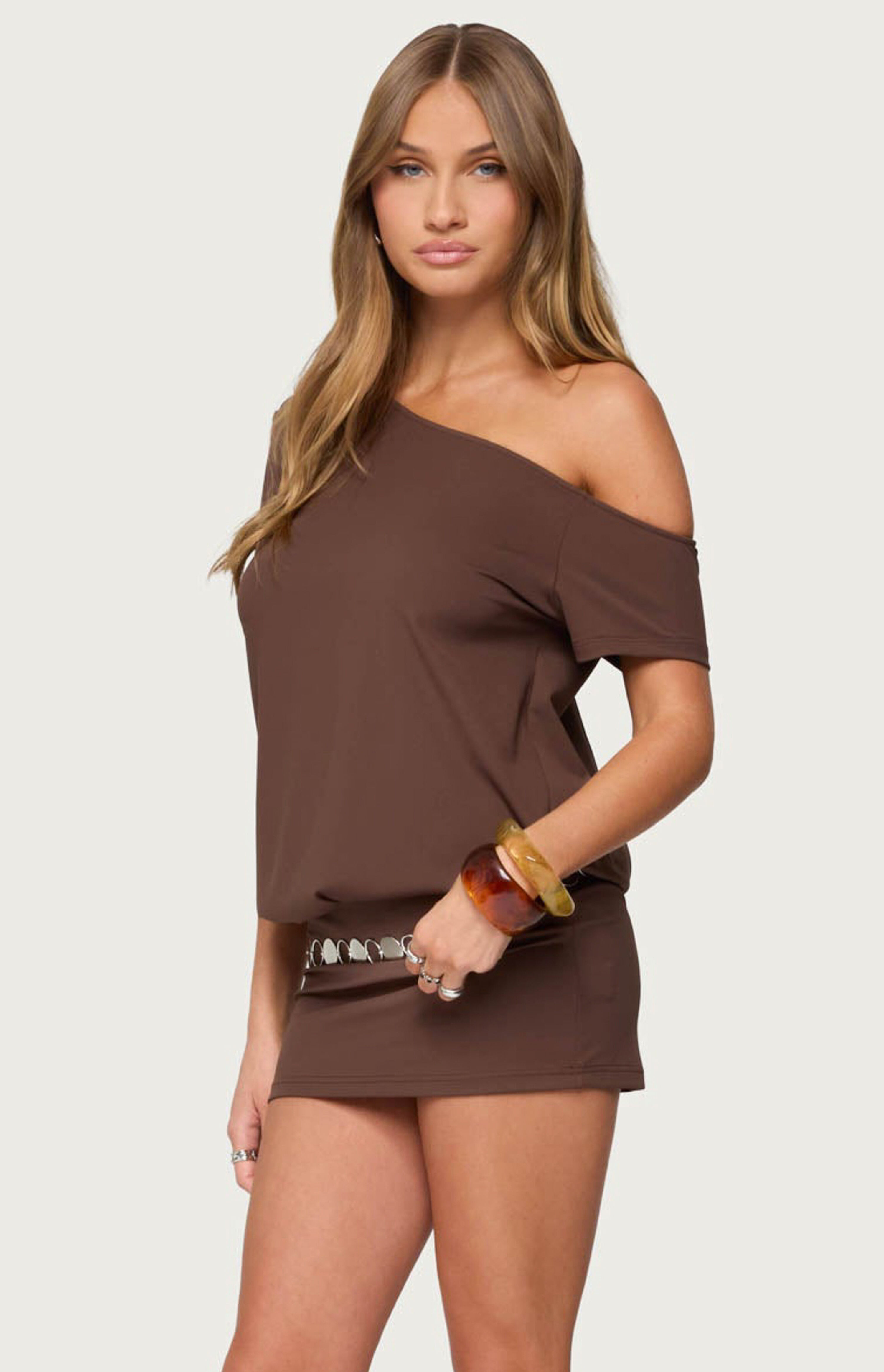 Edikted Dorie Off Shoulder Cut Out Mini Dress | PacSun