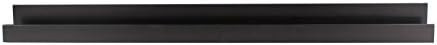 Amazon.com: Kate and Laurel Levie Wood Floating Wall Shelf Picture Frame Holder Ledge, Black : Ho... | Amazon (US)