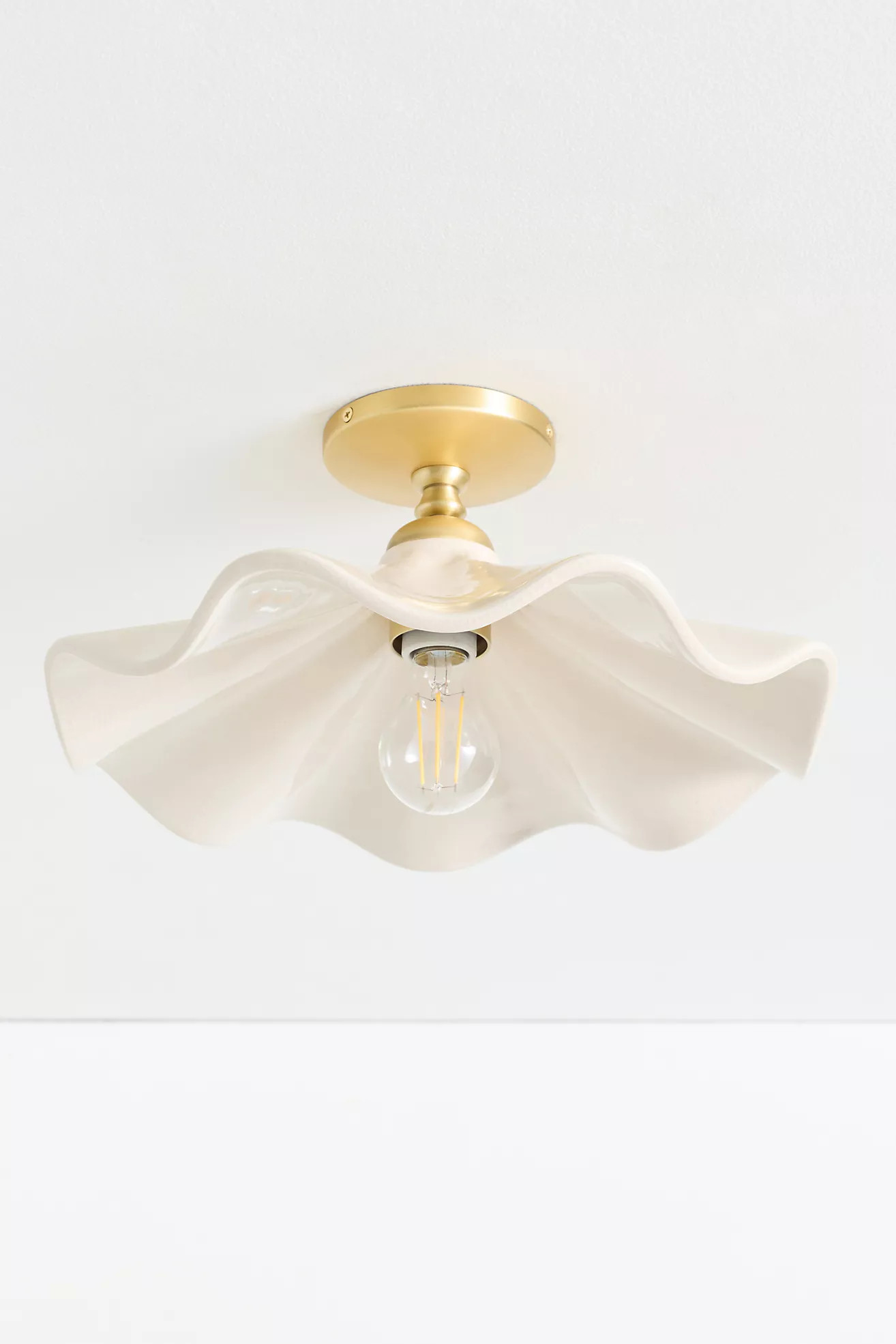Bobbi Wavy Ceramic Flush Mount | Anthropologie (US)