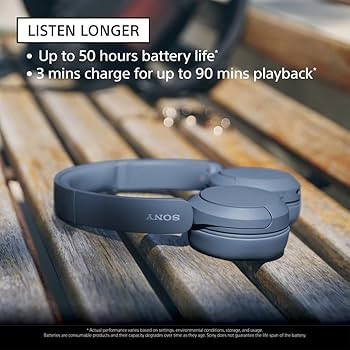 Sony WH-CH520 Wireless Headphones Bluetooth On-Ear Headset with Microphone and up to 50 Hours Bat... | Amazon (US)