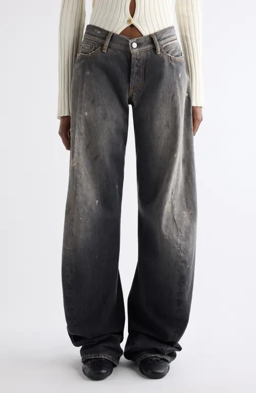 Acne Studios 2006 Black Trafa Paint Splatter Baggy Wide Leg Jeans at Nordstrom, Size 30 X 30 | Nordstrom