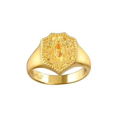 Taryn Truly Protect Your Peace Citrine Shield Ring | Satya Jewelry