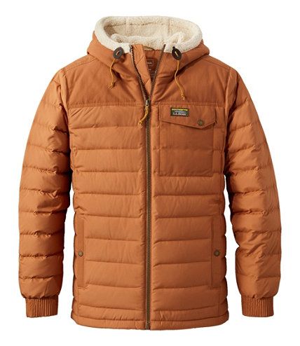 Men's Mountain Classic Down Hooded Jacket, Sherpa-Lined | L.L. Bean