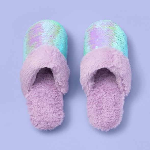 Girls' Sammie Flip Sequin Scuff Slippers - More Than Magic™ | Target