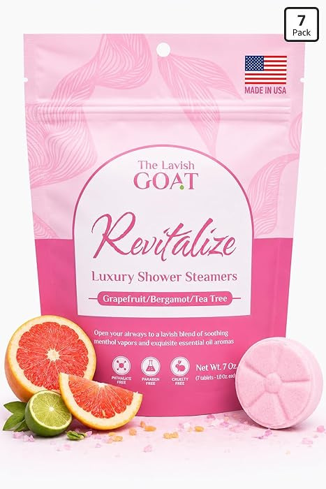 TLG Revitalize Shower Steamers Aromatherapy 7 Pack \u2013 USA Made with Menthol, Grapefruit, Berg... | Amazon (US)