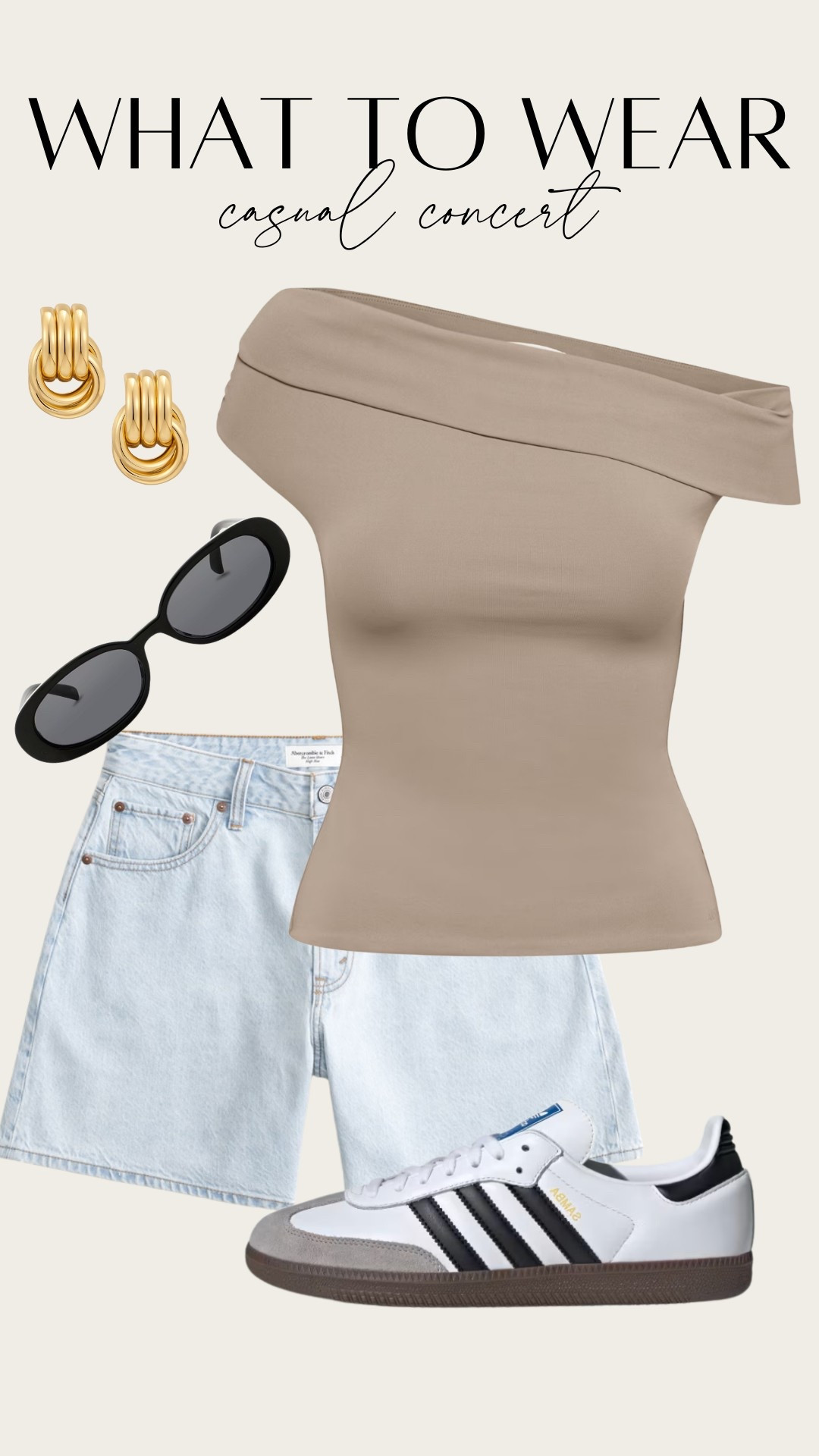 Casual concert outfit idea! This off shoulder top is so pretty and gives a twist to a basic tee

#LTKStyleTip