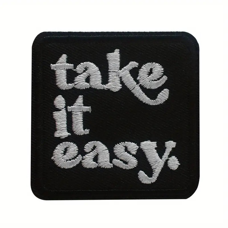 Take Easy Embroidered Patch Men Women Iron Sew Repair - Temu | Temu Affiliate Program