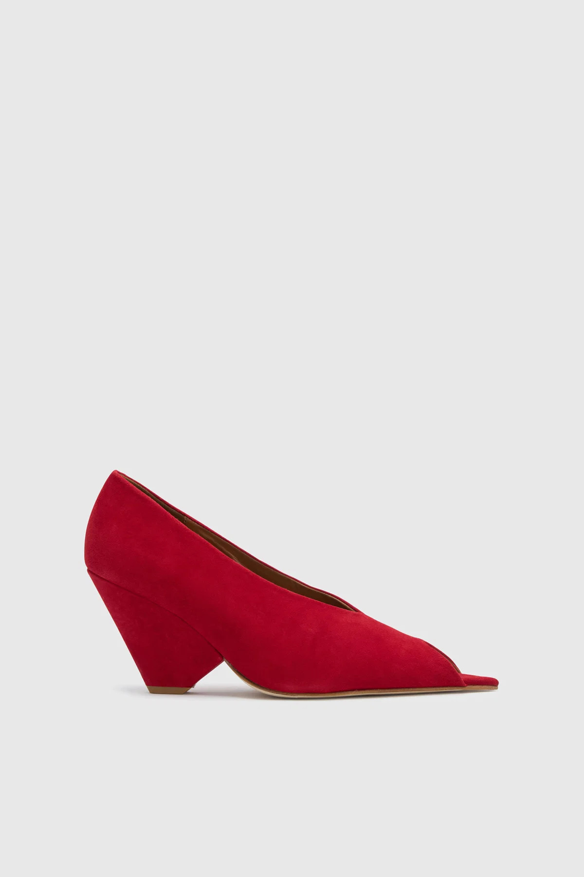 Rhys Suede Peep Toe Pump in Red - CAMILLA AND MARC\u00ae C&M | CAMILLA AND MARC (ANZ)