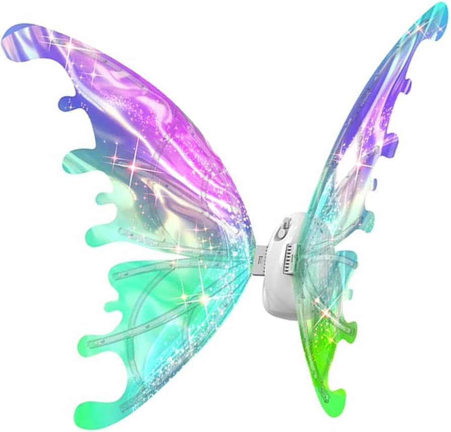 GoolRC Electric Butterfly Wings for Girls Light up Fairy Angel Wings Moving with Music and LED Li... | Amazon (US)