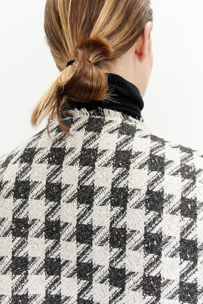 Oversized jacket - Dark grey/Checked - Ladies | H&M GB | H&M (UK, MY, IN, SG, PH, TW, HK)