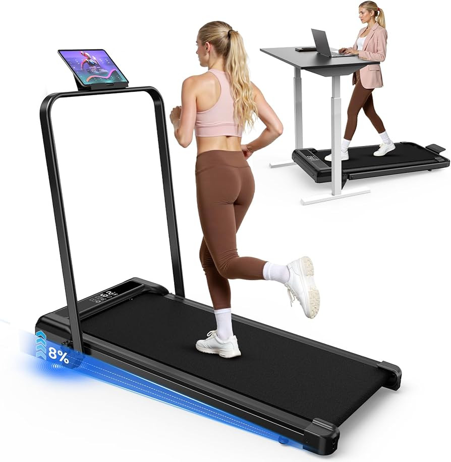HomeFitnessCode Folding Treadmill with Incline, 2.5HP Walking Pad Under Desk Treadmill for Home, ... | Amazon (UK)