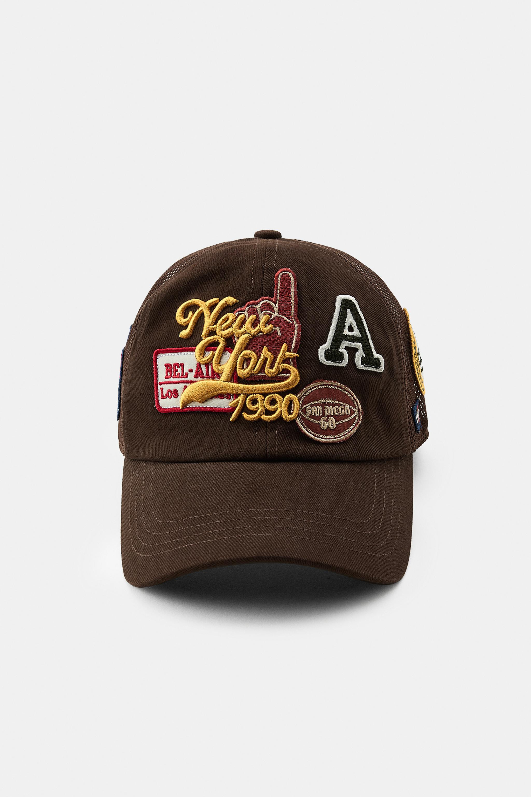 TWILL MESH CAP WITH EMBROIDERED PATCHES | Zara US